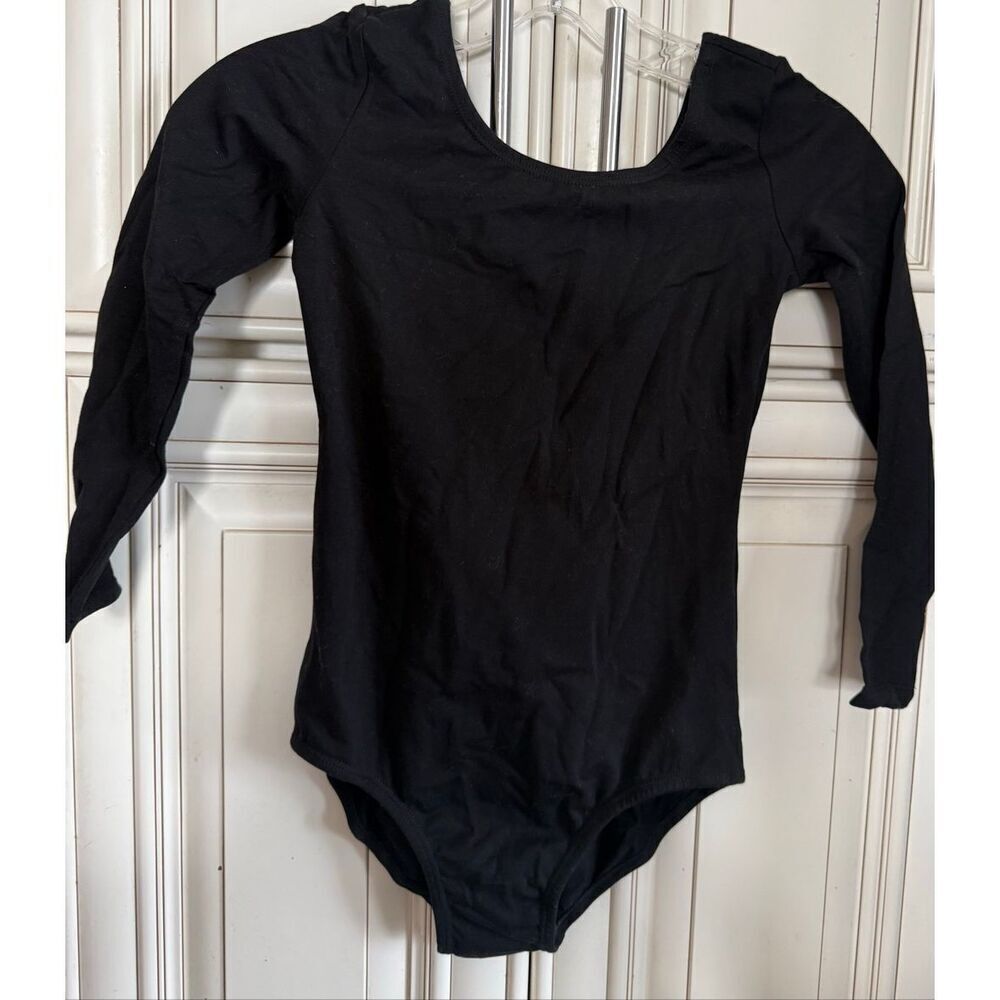 Stelle Girls Long Sleeve Cotton Dance Gymnastics Ballet Leotards Black Size 8Y